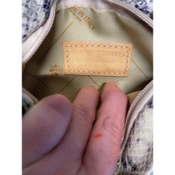 Snake Print Crossbody Bag with Chain Strap - Picture 8 of 8